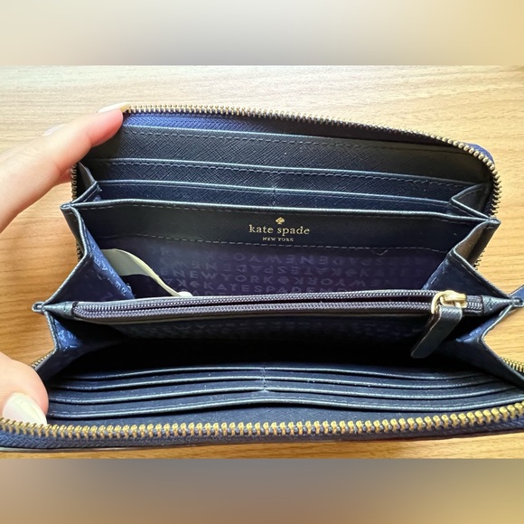 Kate Spade Multi Stripe Full Zip Wallet - Picture 9 of 13